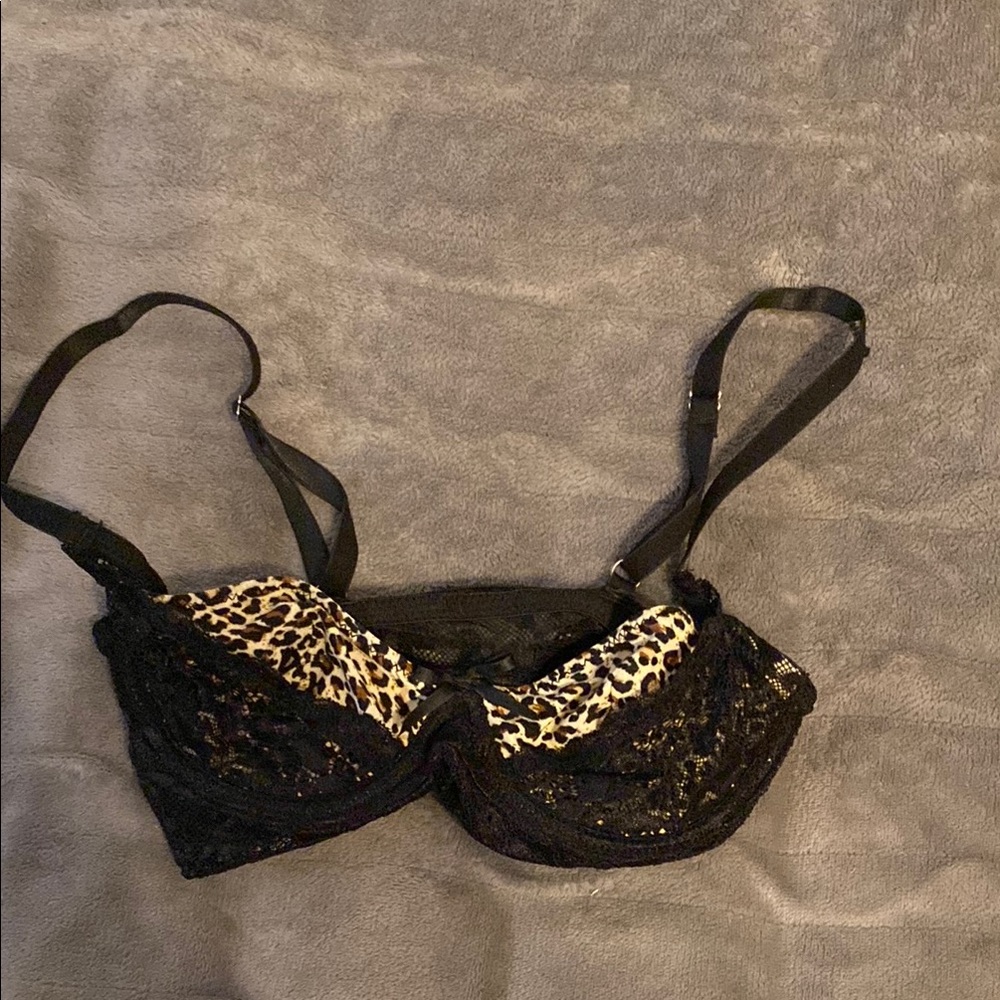 Leopard Print Lace Bra